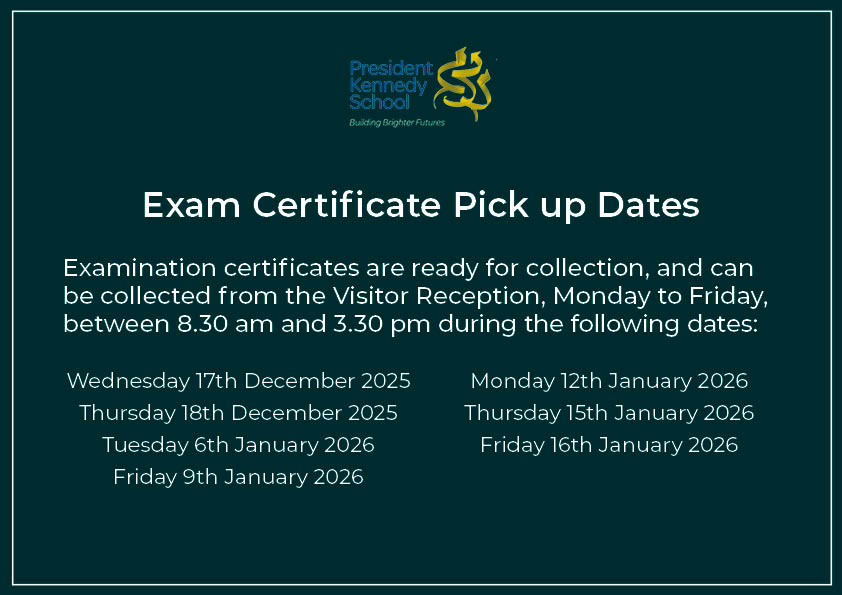 Exam Certificate Pick Up Dates